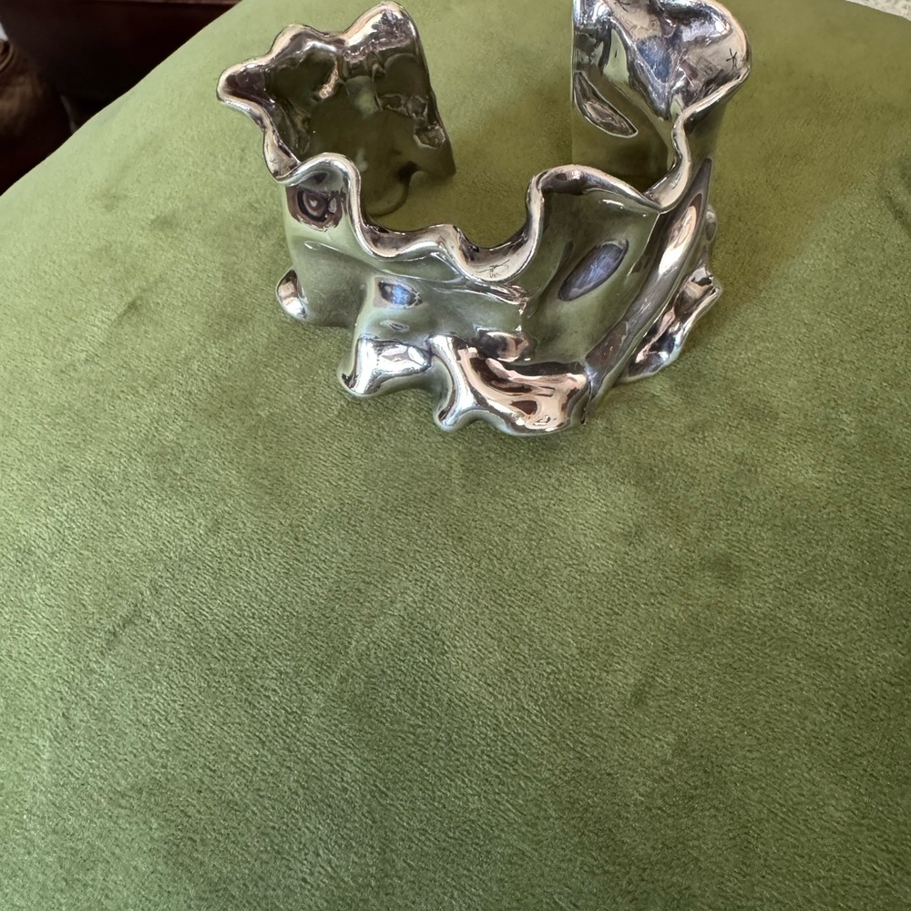 Or Paz Israeli sterling silver”925” modernist cuff.